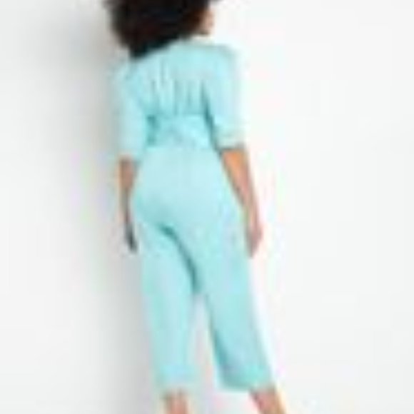Eloquii Sculpted Sleeve Cropped Jumpsuit - Picture 2 of 8